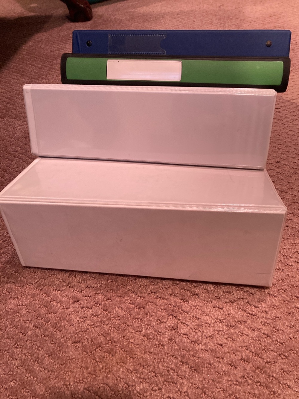 4 -3 ring binders. Different sizes. Good condition